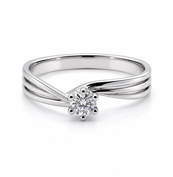 Ringe Cianfrone Gioielli Dame in Gold Diamante 0.25 Ct ANB347 - ANB347
